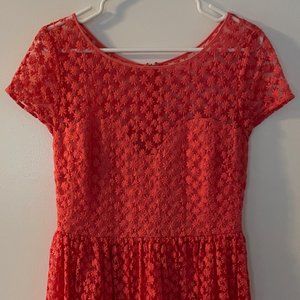 Anthropologie Artelier NM Coral Floral Dress Sz